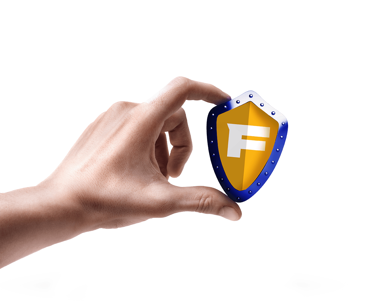 Main tenant le logo du Farmguard